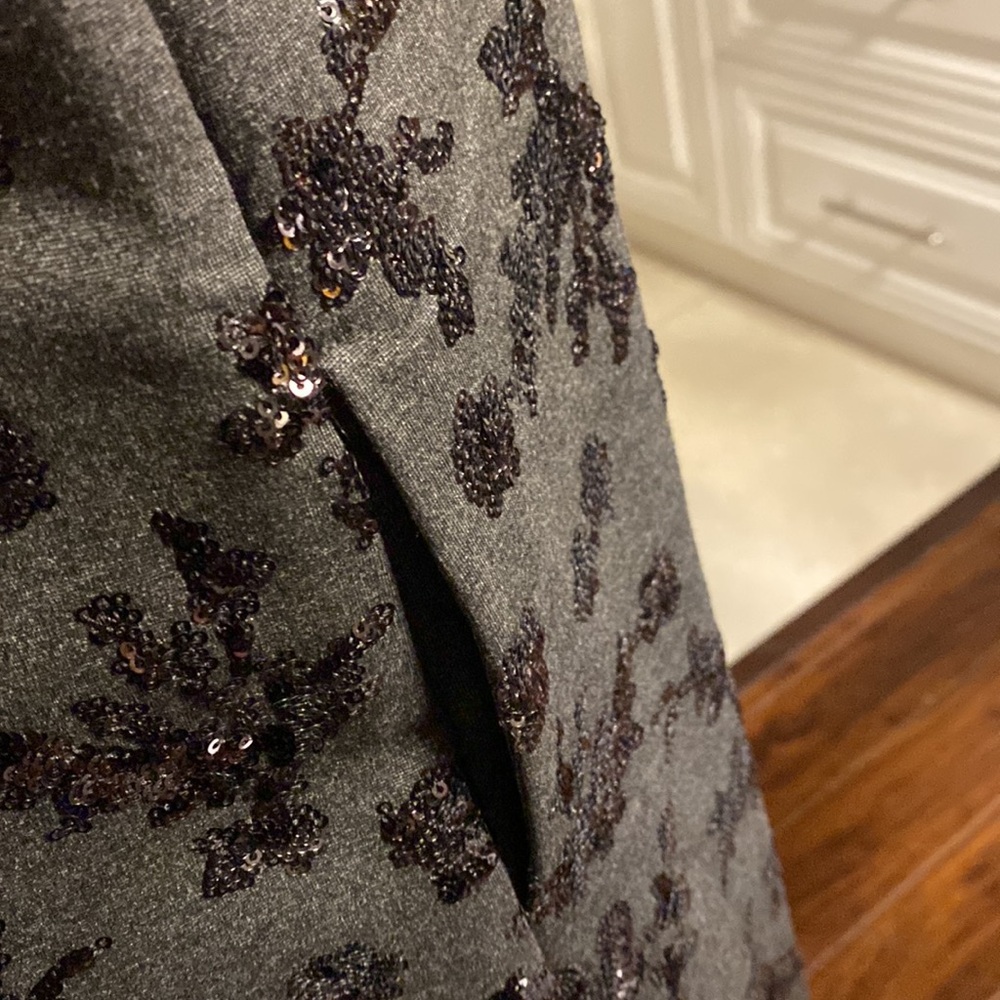 MaxMara Black Sequin Mini Dress L - Picture 5 of 14